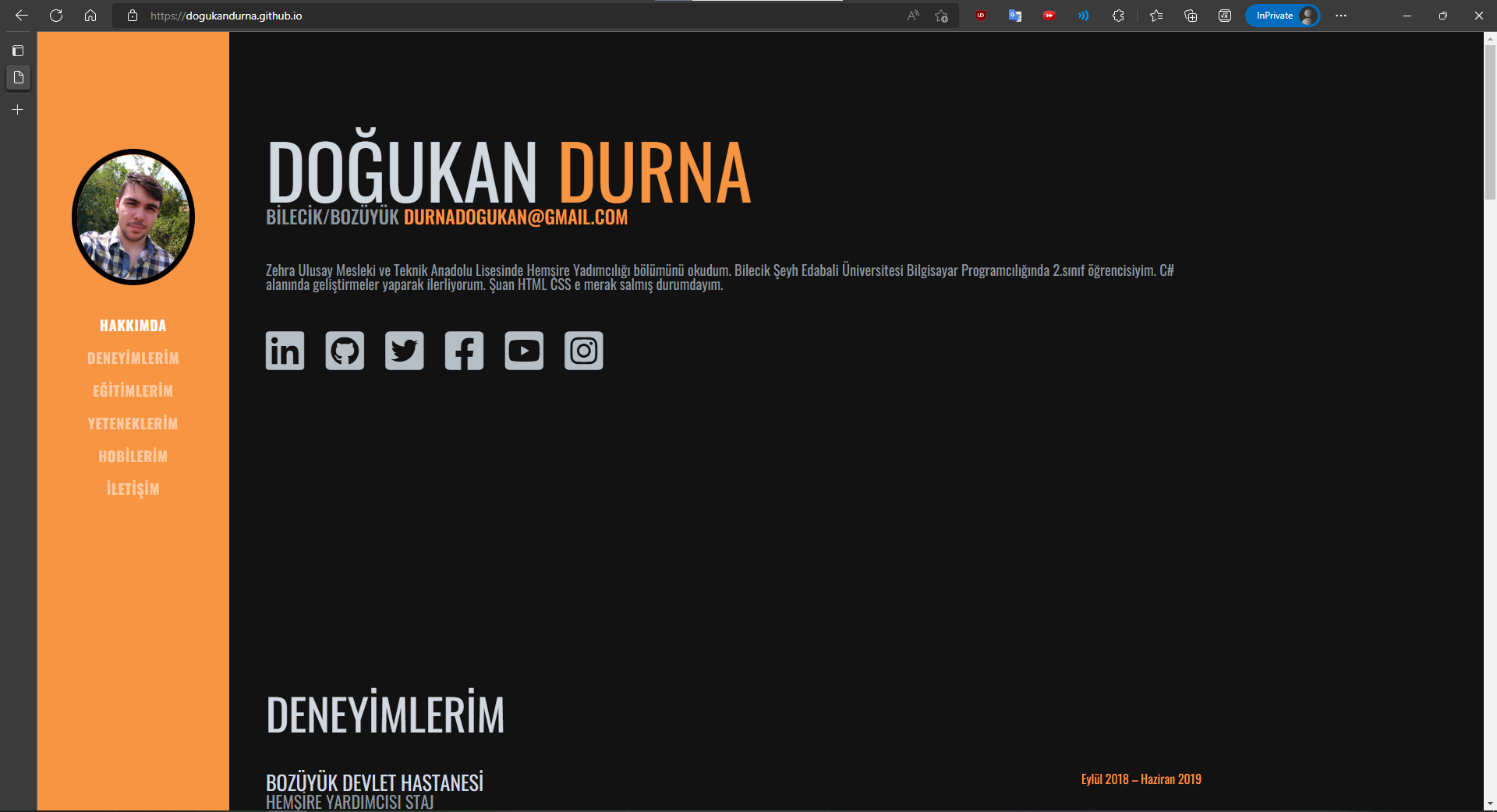 GitHub - dogukandurna/dogukandurna.github.io: My Website