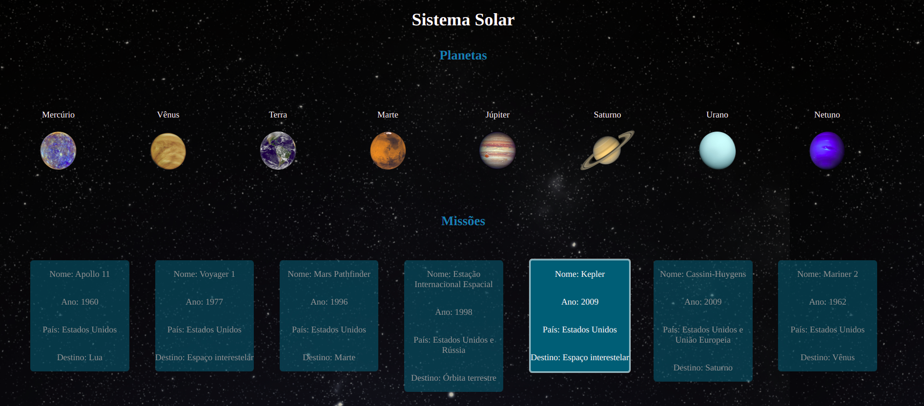 GitHub - rafaellaladeira/solar-system-project