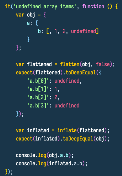 Suggestion: support sparse arrays · Issue #5 · richie5um/FlattenJS · GitHub