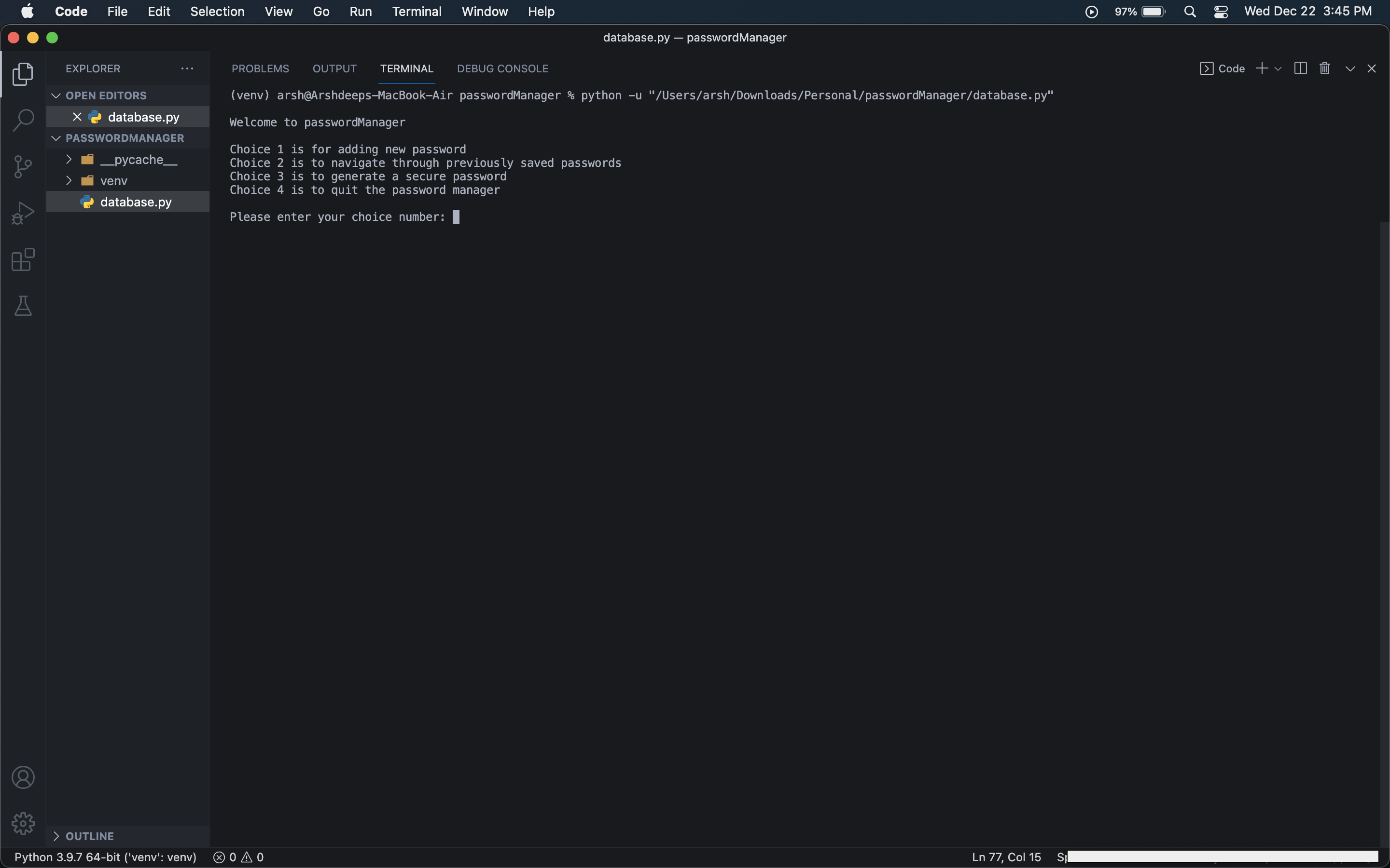GitHub - ArshS1/Pazzwordz: A project that uses python and MySQL in ...