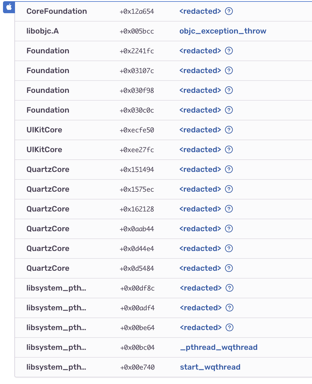 Strange 'Redacted' statements in crash logs · Issue #280 · getsentry ...