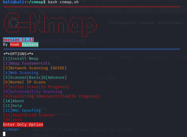 GitHub - HawkHackers900/cnmap: This Tool is the Automation of Nmap ...