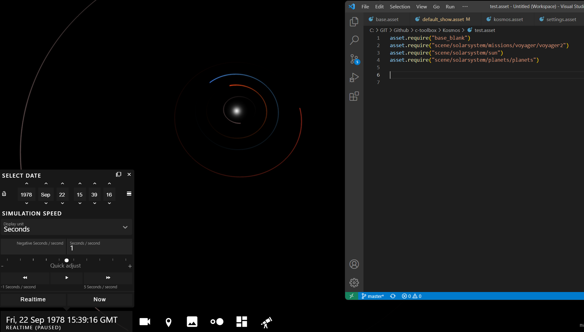 Earth has wrong position depending on asset require order · Issue #2526 ...