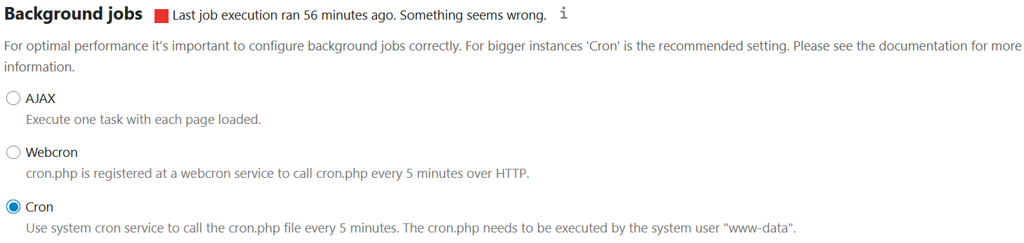 Cron job does not work correctly · Issue #318 · nextcloud/all-in-one ...