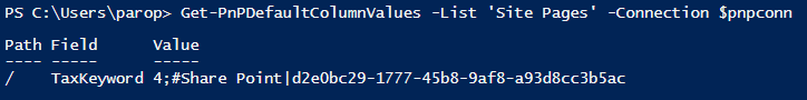 [BUG] Clear-PnPDefaultColumnValues does not work for Managed Metadata ...