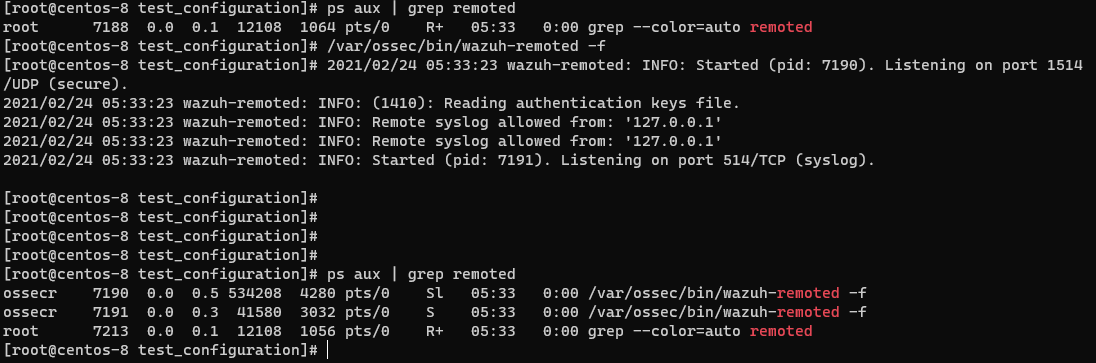 Foreground parameter for wazuh-remoted keeps the daemon running in the ...