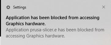refused access to Graphics · Issue #7535 · prusa3d/PrusaSlicer · GitHub