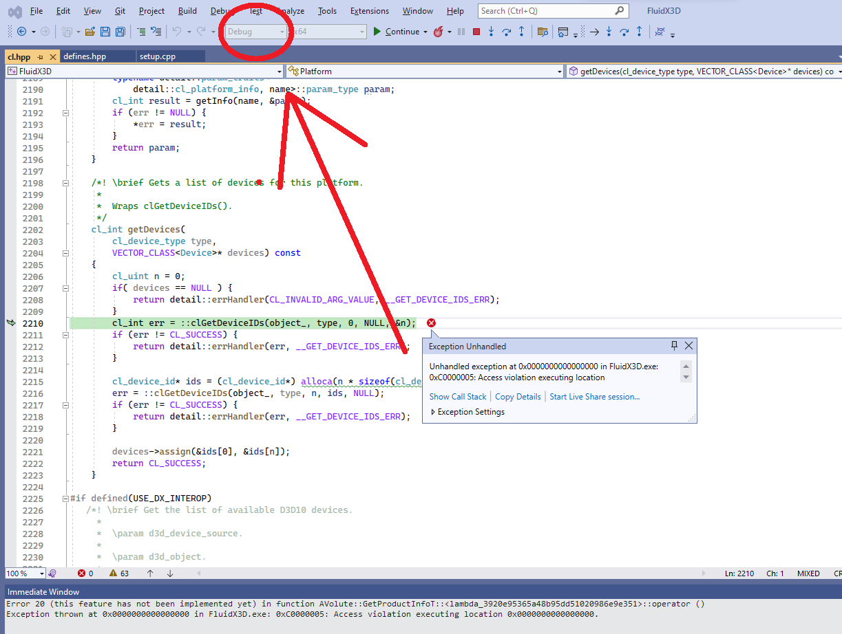 Basic Tutorial - error when debug initiates · Issue #80 · ProjectPhysX ...