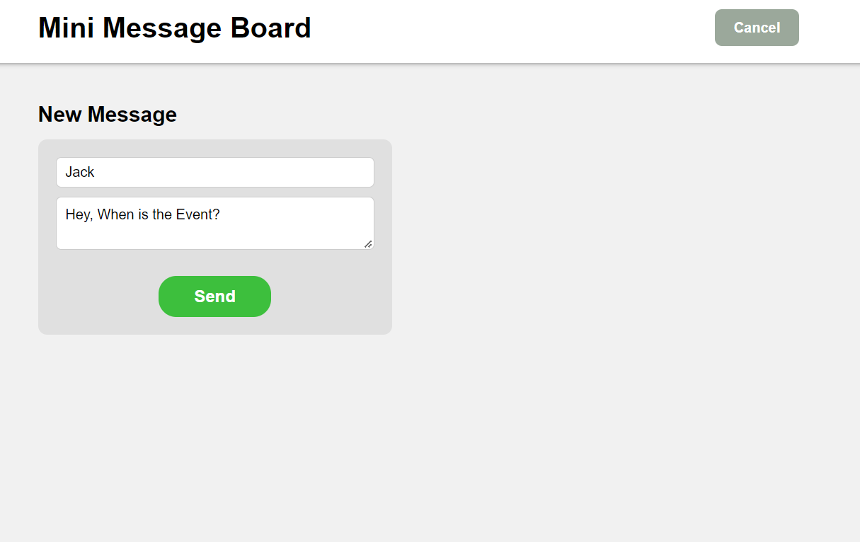 GitHub AliFahed/minimessageboard A simple mini message board
