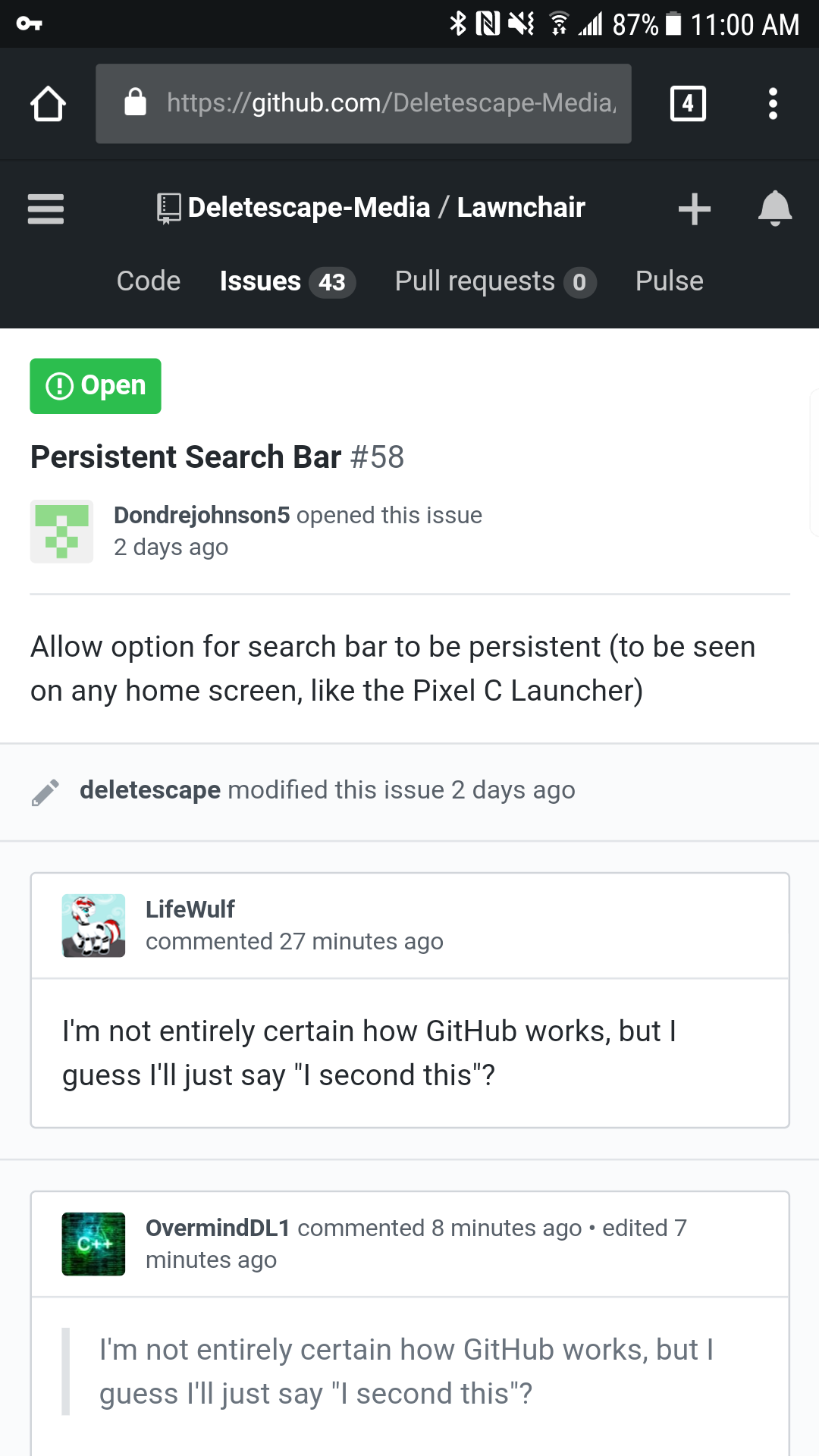 Persistent Search Bar · Issue 58 · LawnchairLauncher/lawnchair · GitHub