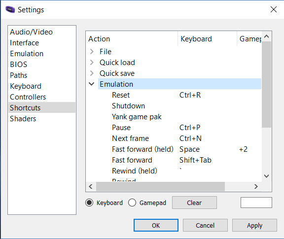 shortcuts