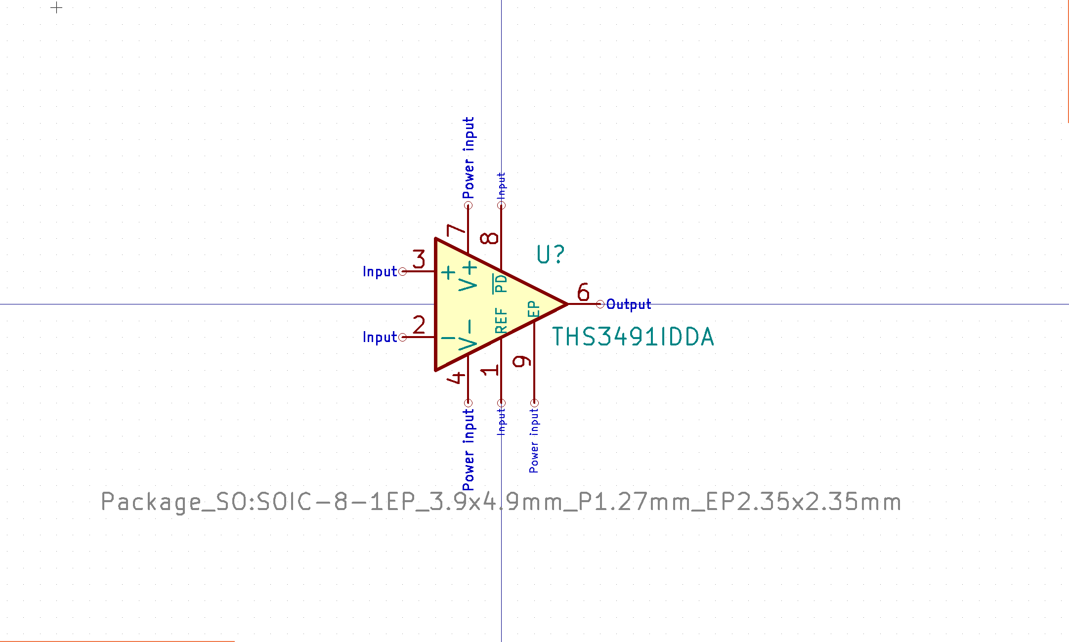 Add THS3491 op-amp in SOIC-8-1EP (!1238) · Merge requests · KiCad