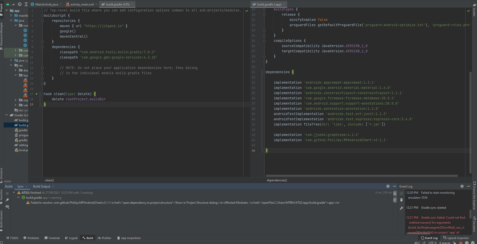 Hello Everyone, I can`t add "MPAndroidChart" to my Android Studio My ...