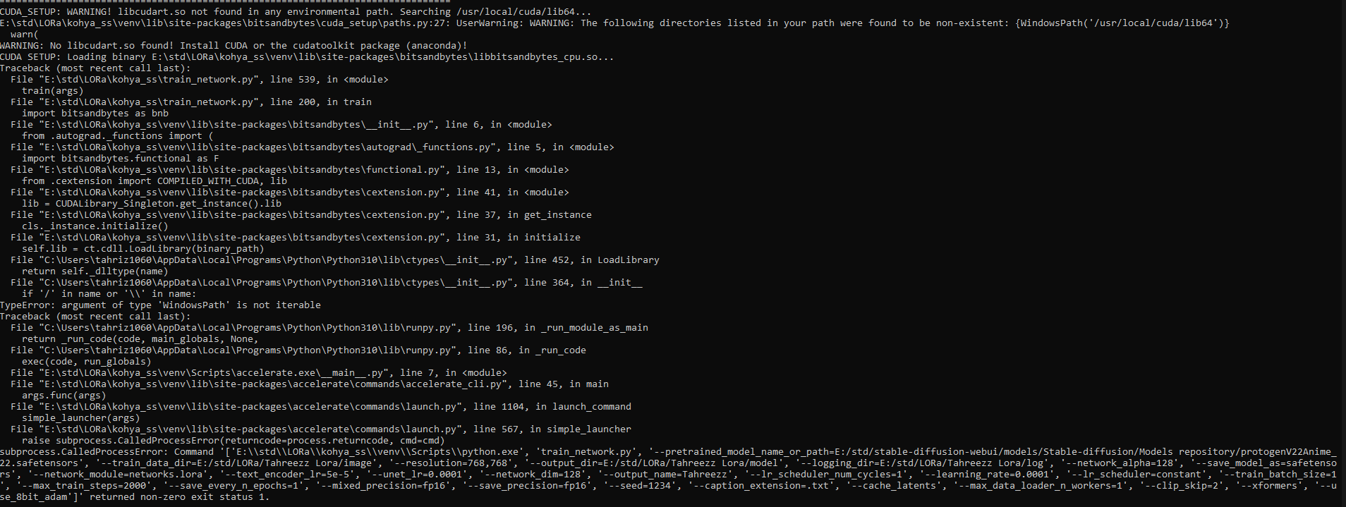 I am having many errors while training · Issue #124 · bmaltais/kohya_ss ...