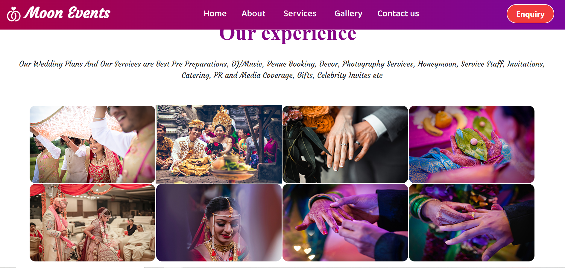 GitHub - ManrahulBajwa/EventPlanner: This is a simple static Website ...