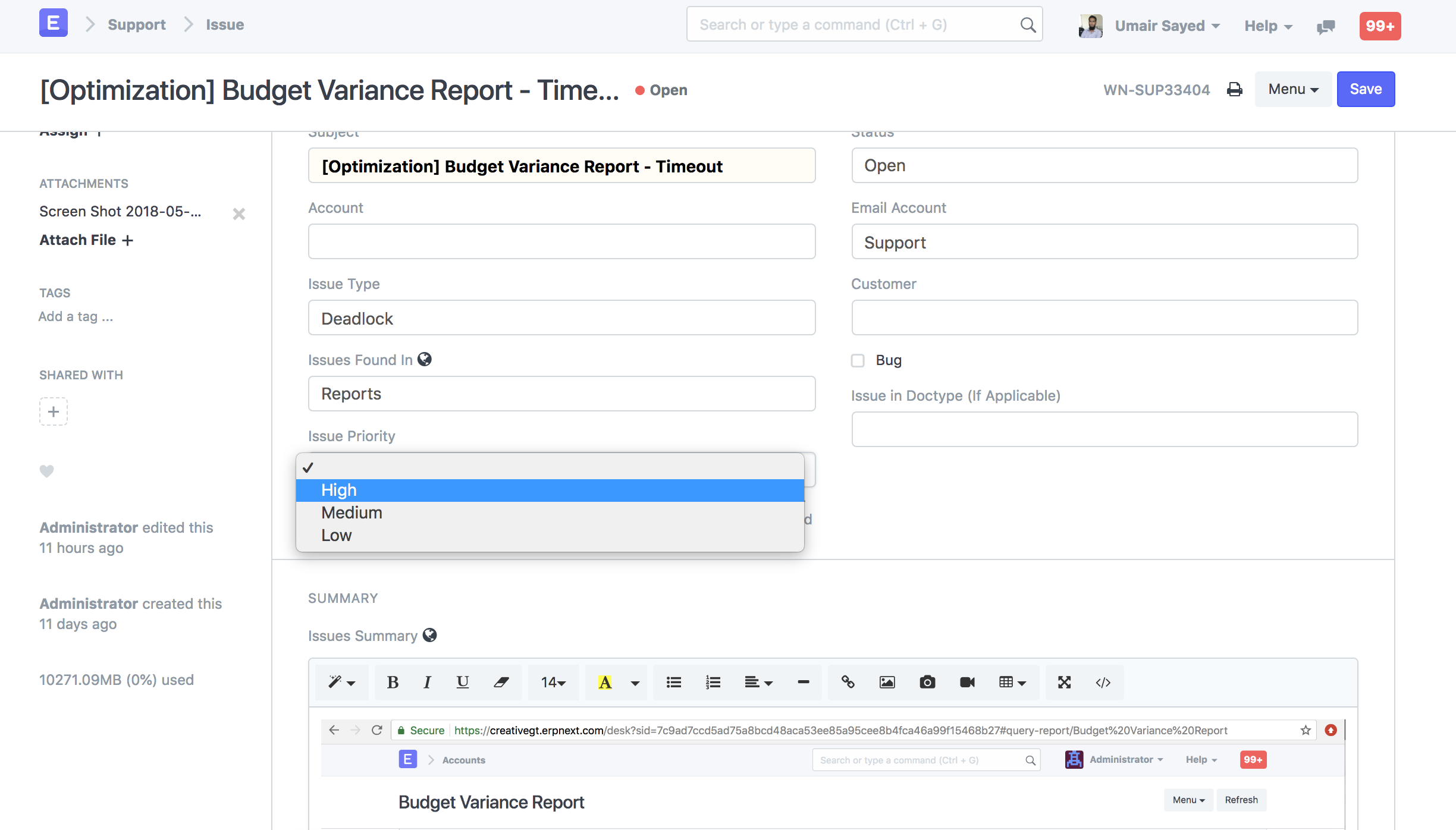 Issue priority field issue 14418 frappe erpnext github