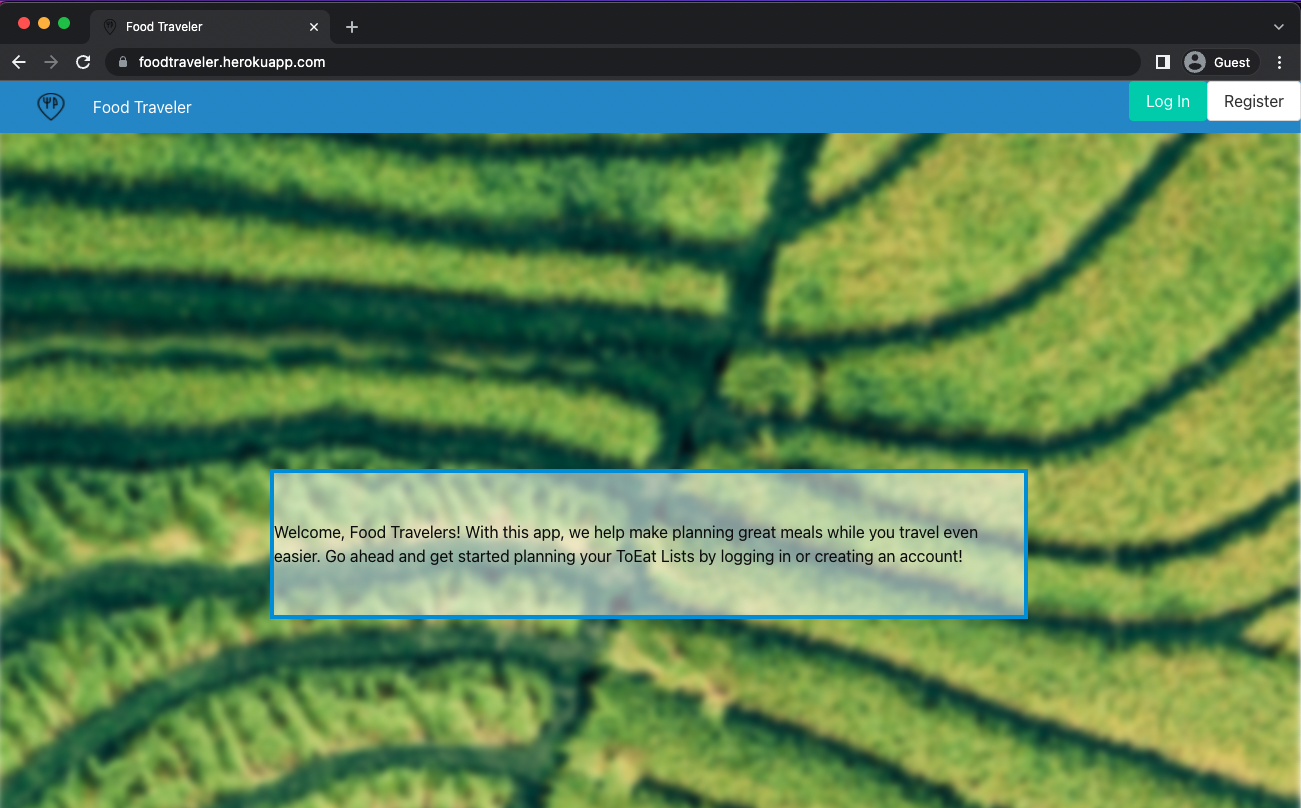 GitHub - mattgholden/Food-Traveler-Frontend: An application to find and ...