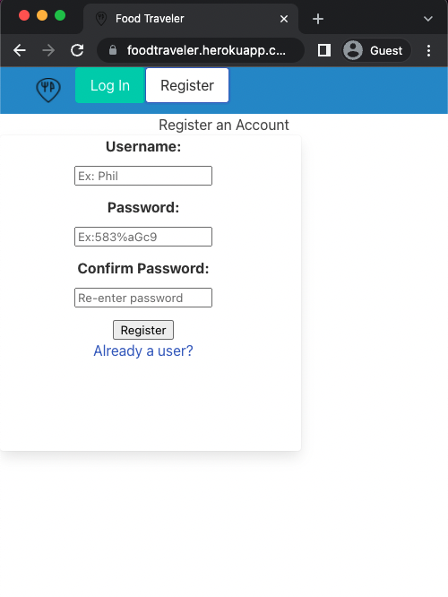 GitHub - mattgholden/Food-Traveler-Frontend: An application to find and ...