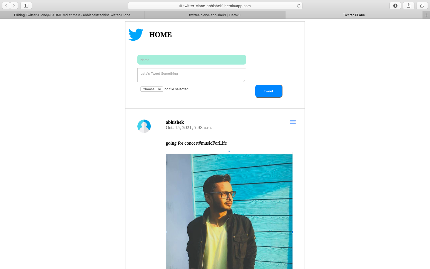 GitHub - abhishektushir/Twitter-Clone: This is my Twitter Clone Project ...