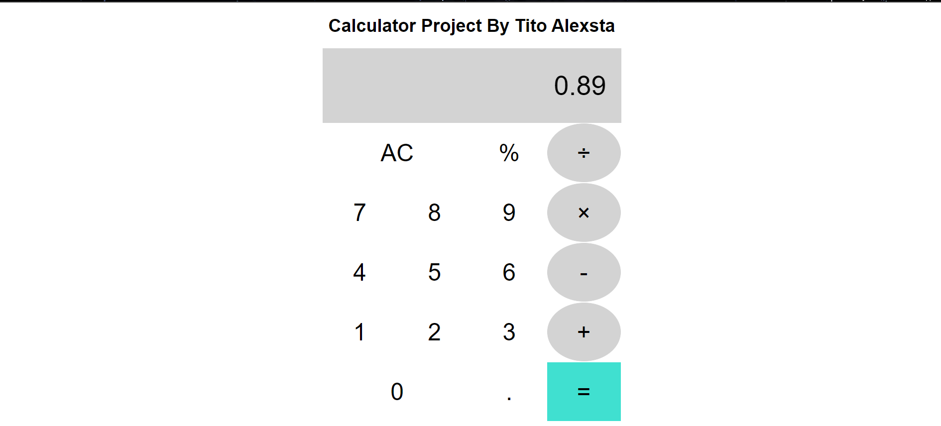 GitHub - Alx3009/Calculator-Project: Calculator Project was made by me ...