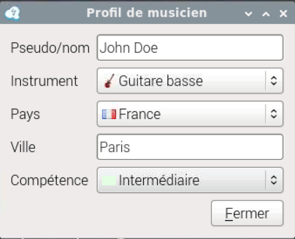 Profil de musicien