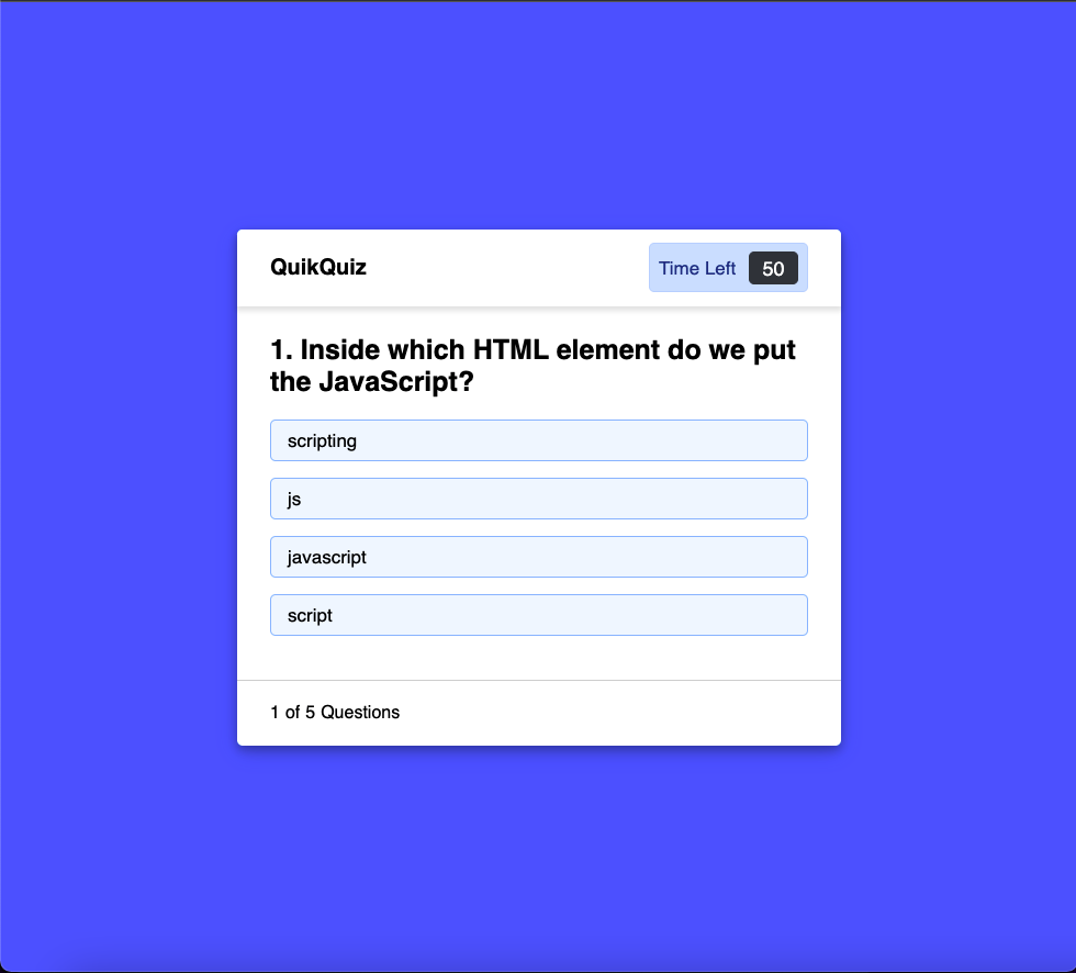 GitHub - Champagnest/quikquiz: a general quiz on the topic of JS
