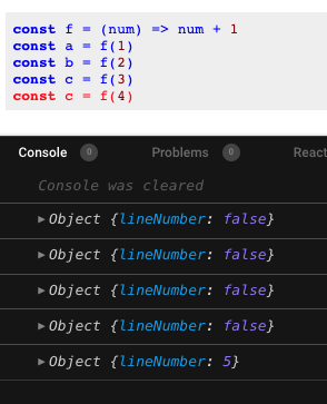 `lineProps` is passing `false` as the `lineNumber` argument for all but ...