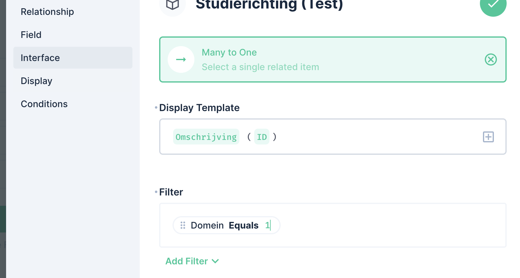Field conditions - how to use interface options · directus directus ...
