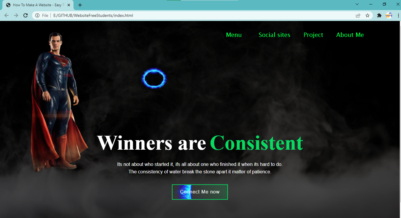 GitHub - WizardBrew/WebsiteSuperman: Website with hover Superman Effect ...