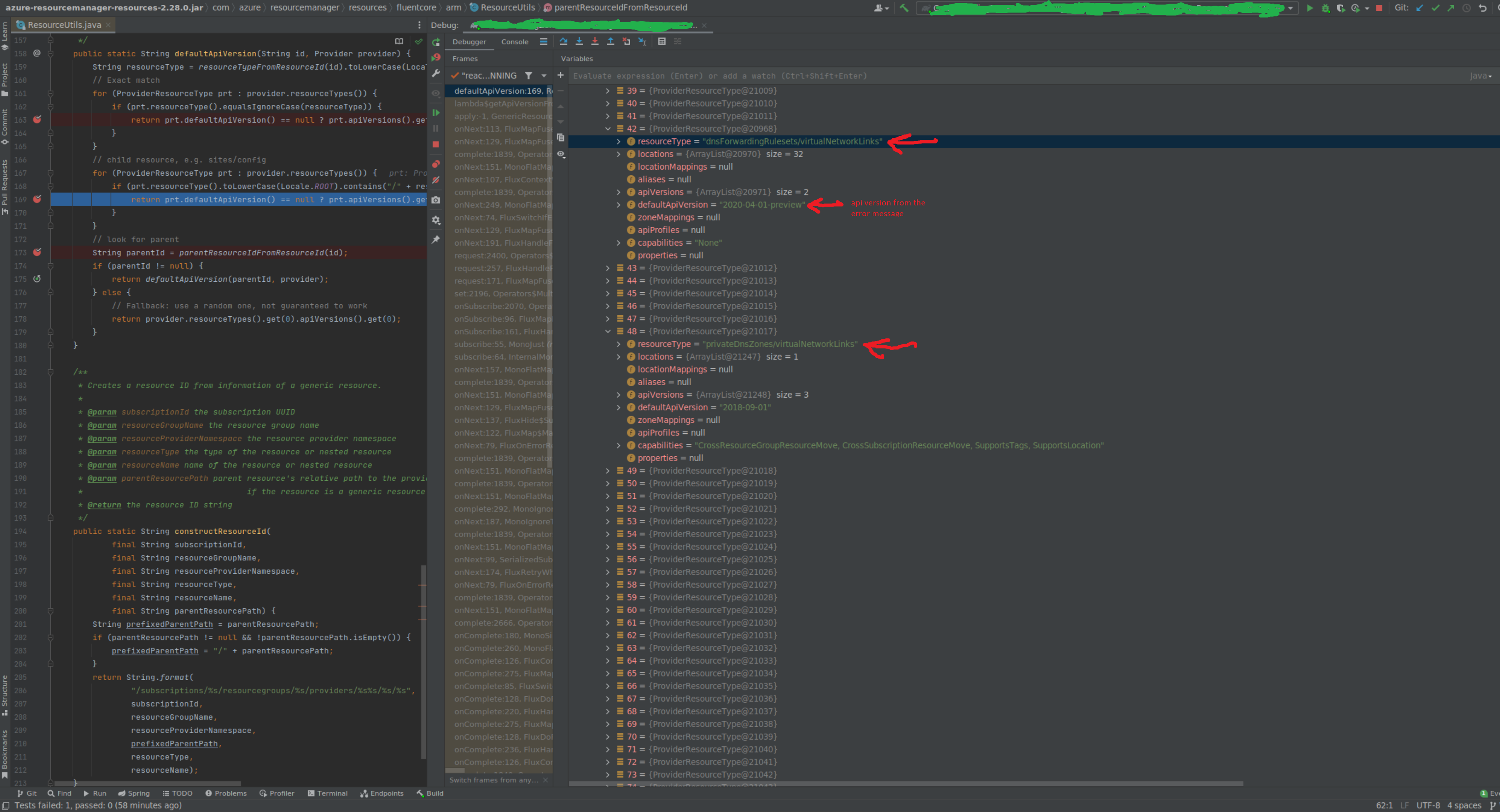 [BUG] Failure while deleting resource with the following type