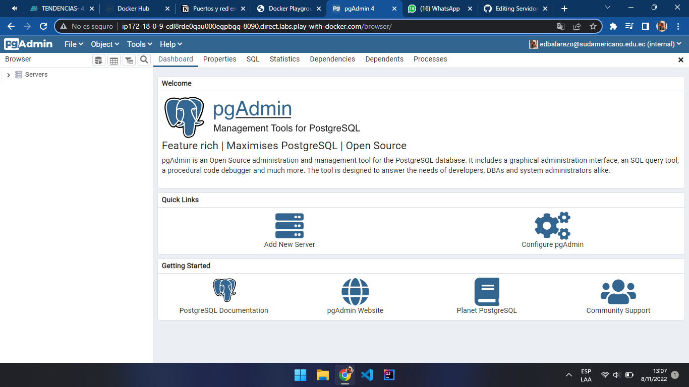 GitHub - edbalarezo/Servidores: Servidor postgresql y pgamin