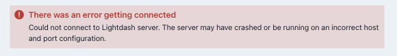 Handle warehouse connection errors · Issue #1124 · lightdash/lightdash ...