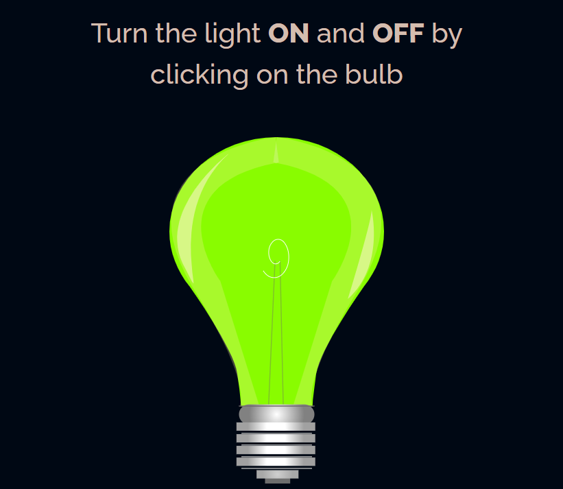 GitHub - TamVik/Light-bulb: Funky neon green light bulb with Javascript