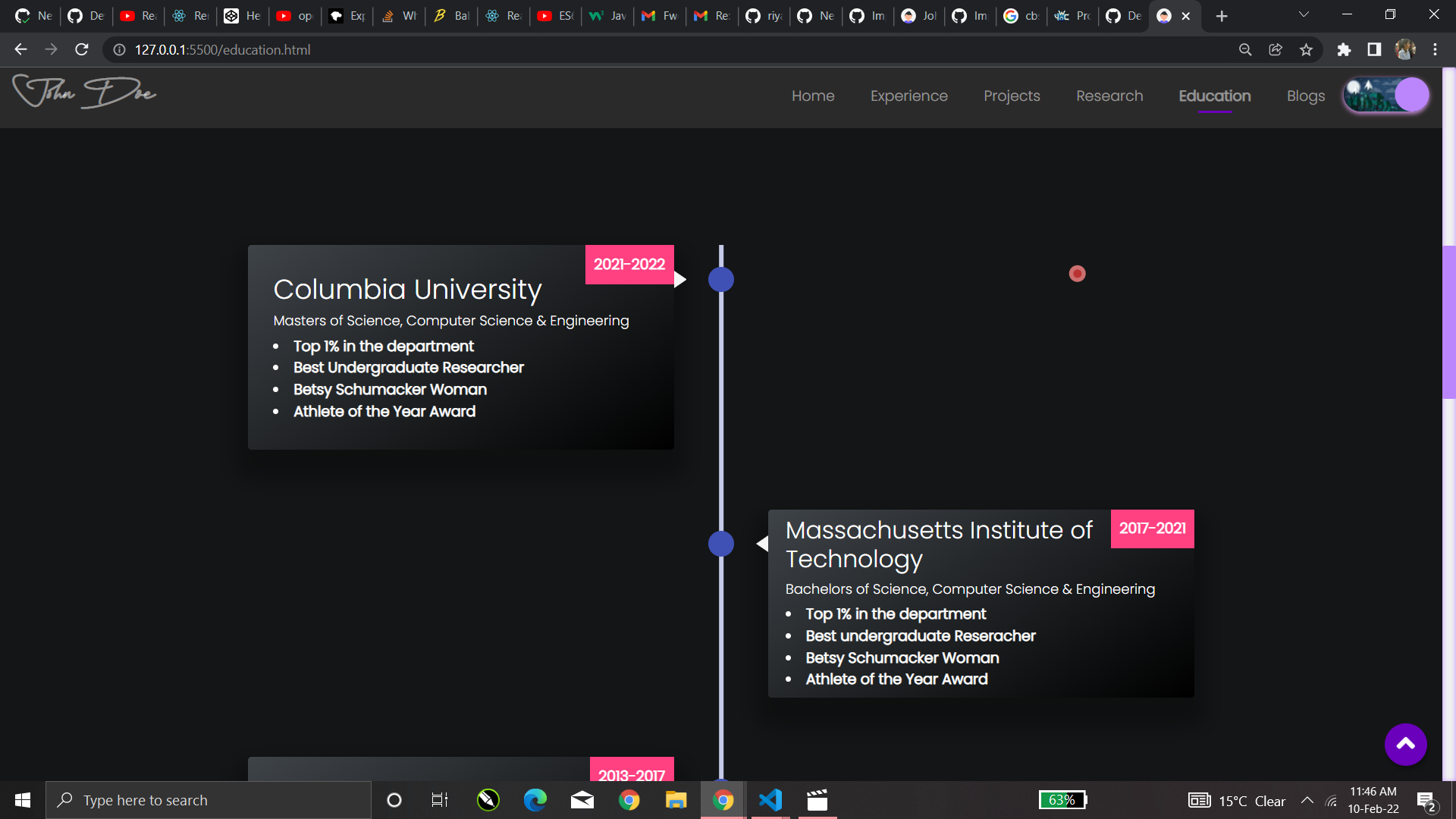 Improve Education Timeline · Issue #1146 · smaranjitghose/awesome ...