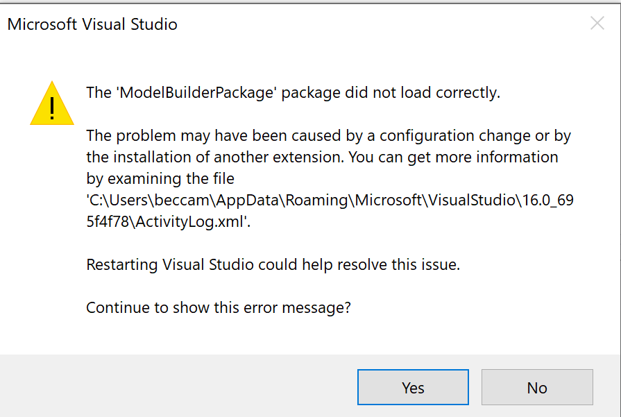 VS 2019 broken due to 17.0 ref · Issue #2114 · dotnet/machinelearning ...