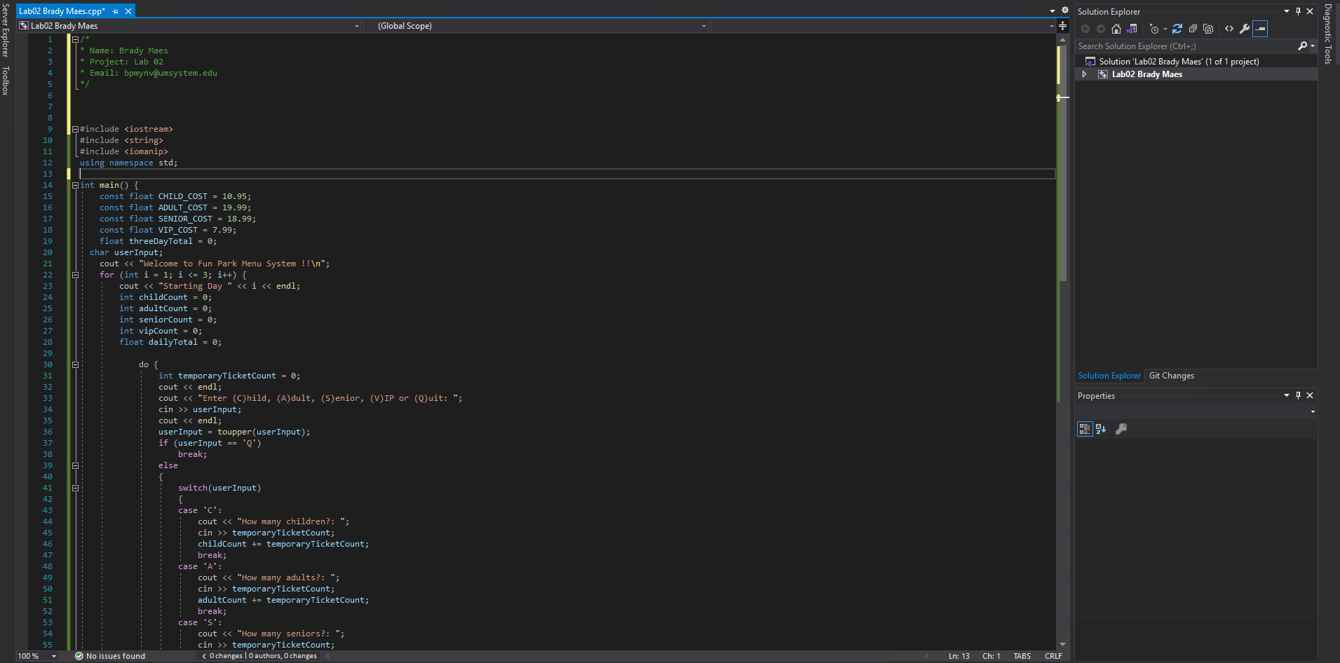 GitHub - BradyMaes1/Lab02-Brady-Maes · GitHub