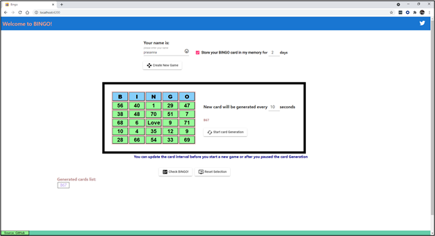 GitHub - aprasannakumar85/bingoAngularWithCards: Bingo gameboard