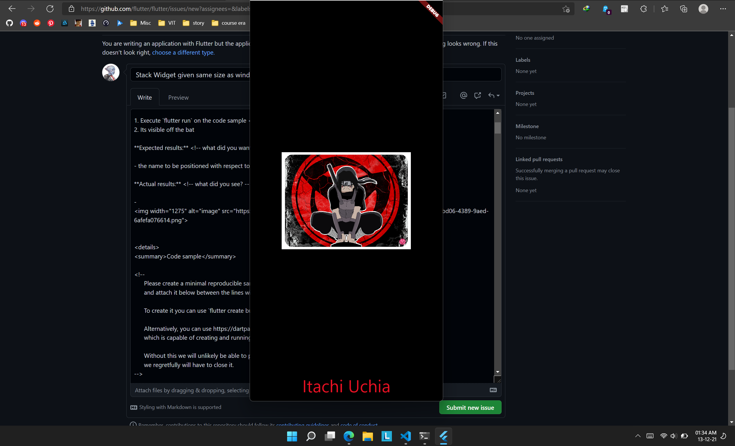 Stack Widget given same size as window irrespective of children · Issue ...