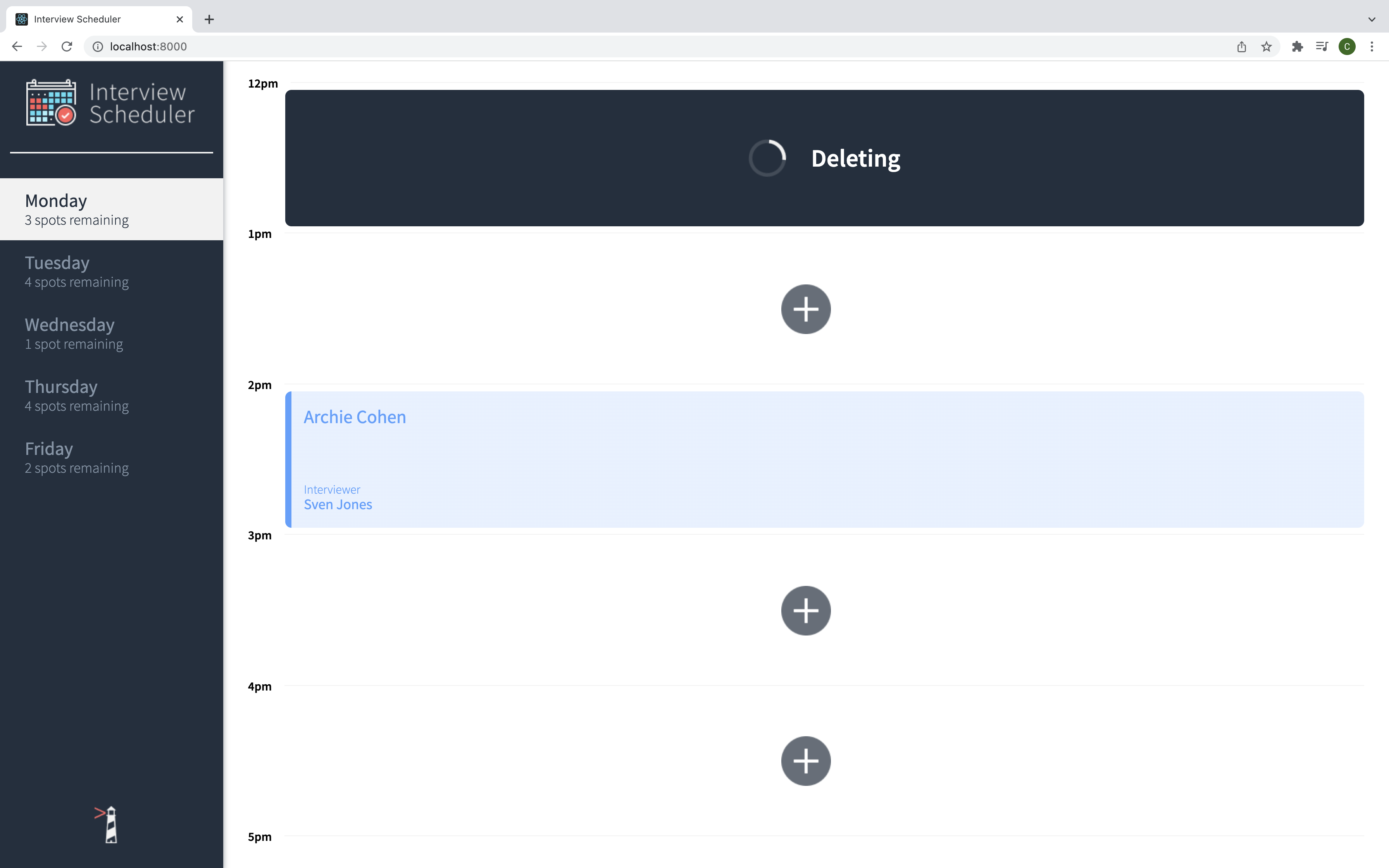 GitHub - cdmac94/scheduler: React based weekly scheduling app