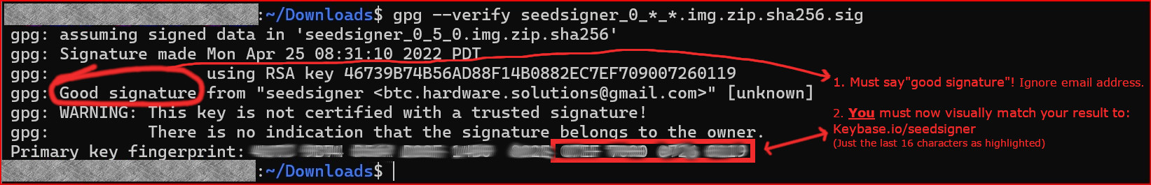 SS - Verify Command - GPG on Linux - Masked