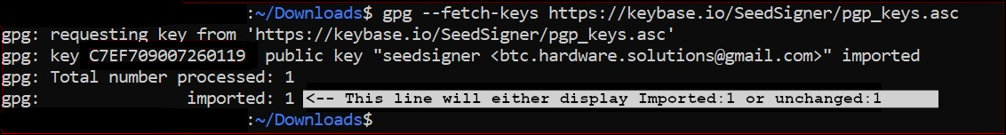 SS - Fetchkeys-Keybase PubKey import with Fingerprint shown (New import or update of the key)v3-100pct