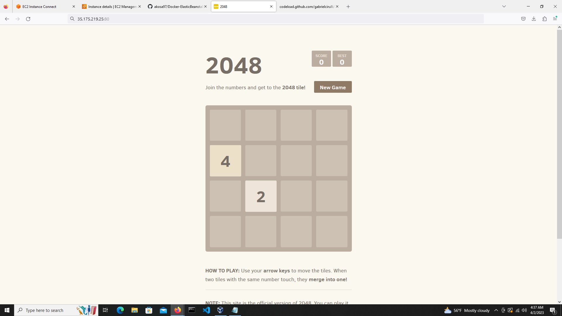 GitHub - cloudsecakosa/2048-gamingapp: Containerized App using Docker ...