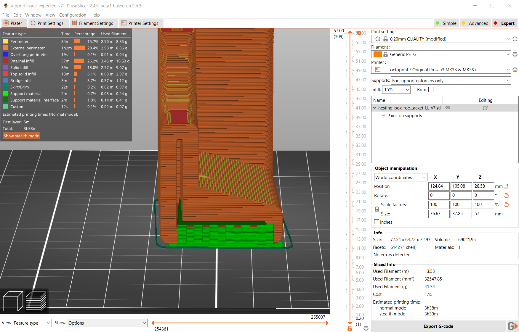 Supports not generated for face parallel to build plate in certain part ...