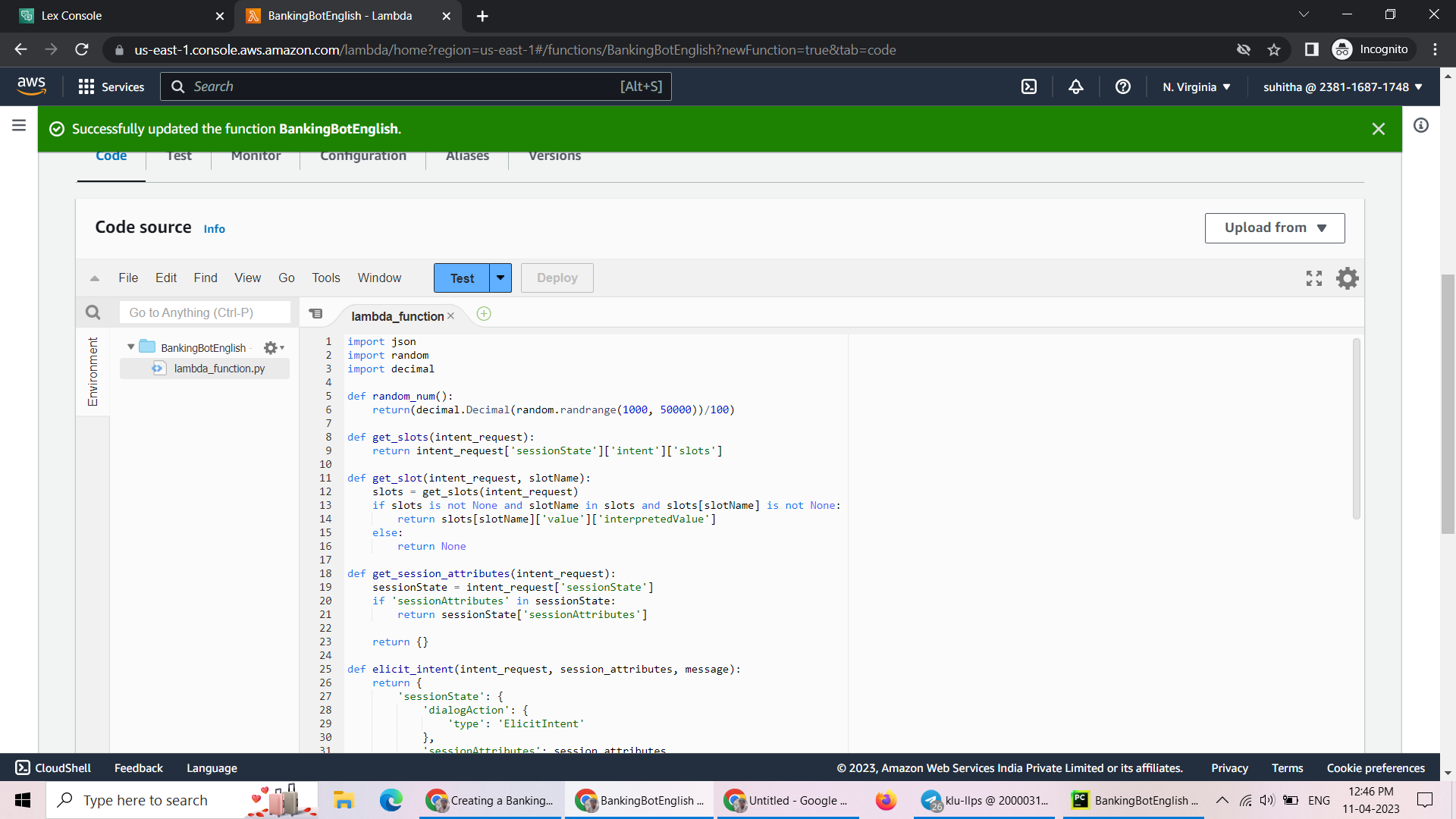 GitHub - SuhithaR/CSC-BANKING-BOT-AWS: CSC ACADAMIC PROJECT CREATED A ...