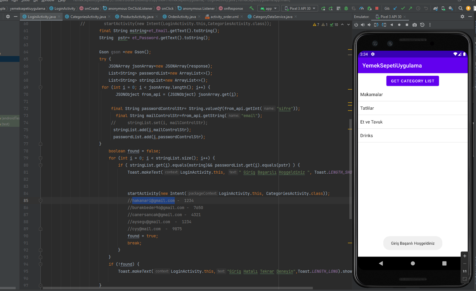Github Burakbeder Yemeksepetiuygulamaproje Yemek Sepeti Uygulama
