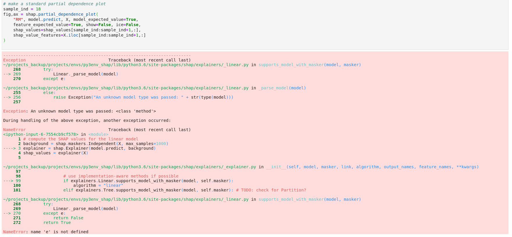 Error in the exception · Issue #1592 · shap/shap · GitHub