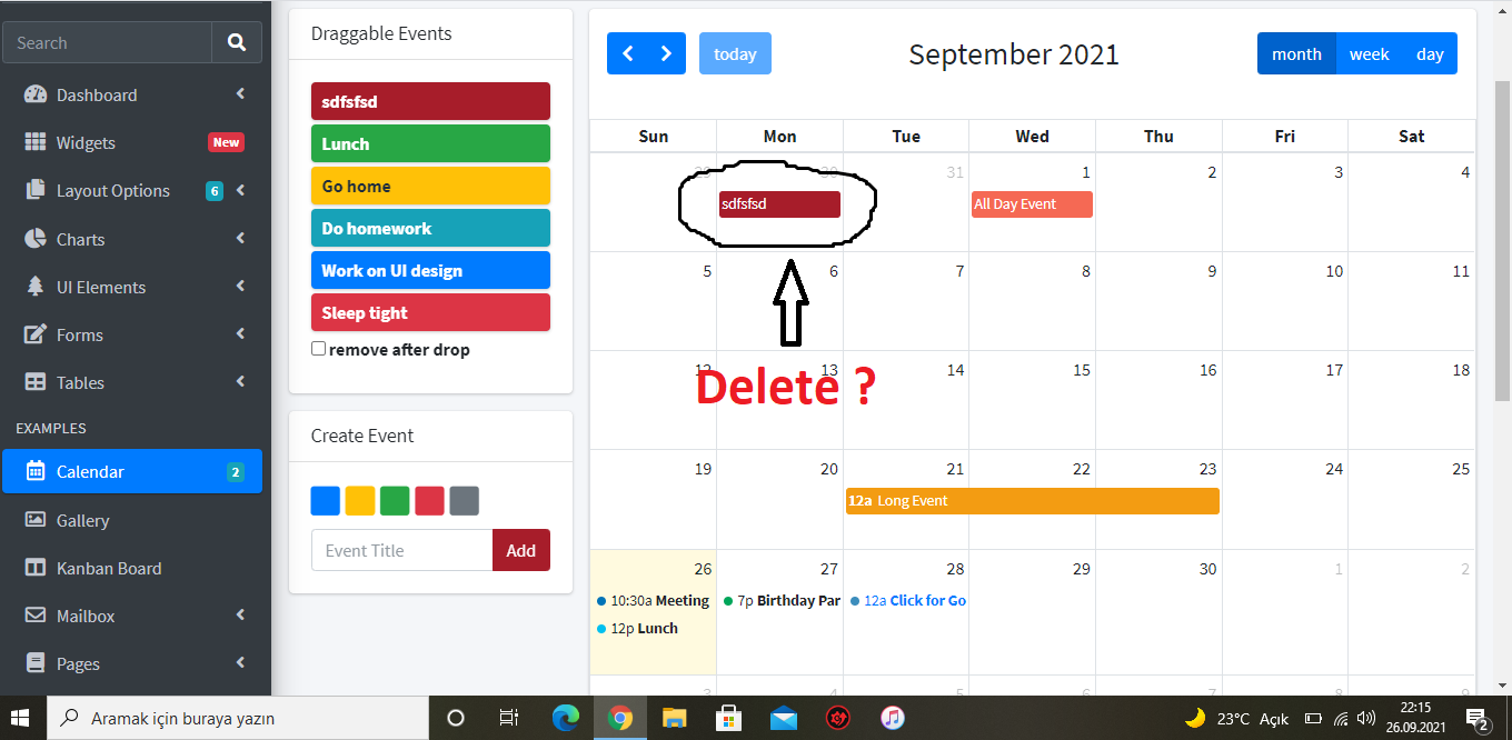 I can't delete calendar events · Issue 3952 · ColorlibHQ/AdminLTE · GitHub