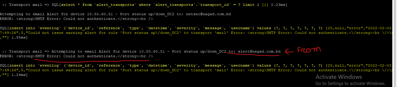 SMTP Mail Sending Issue · Issue #13745 · librenms/librenms · GitHub
