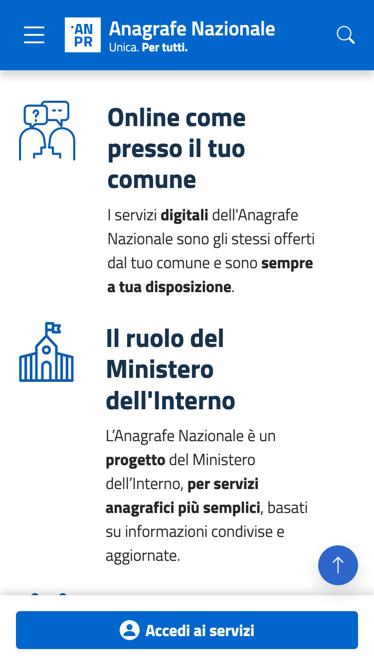 [v2] COS'È L'ANAGRAFE distanza elementi missione · Issue 67 · teamdigitale/anagrafenazionale