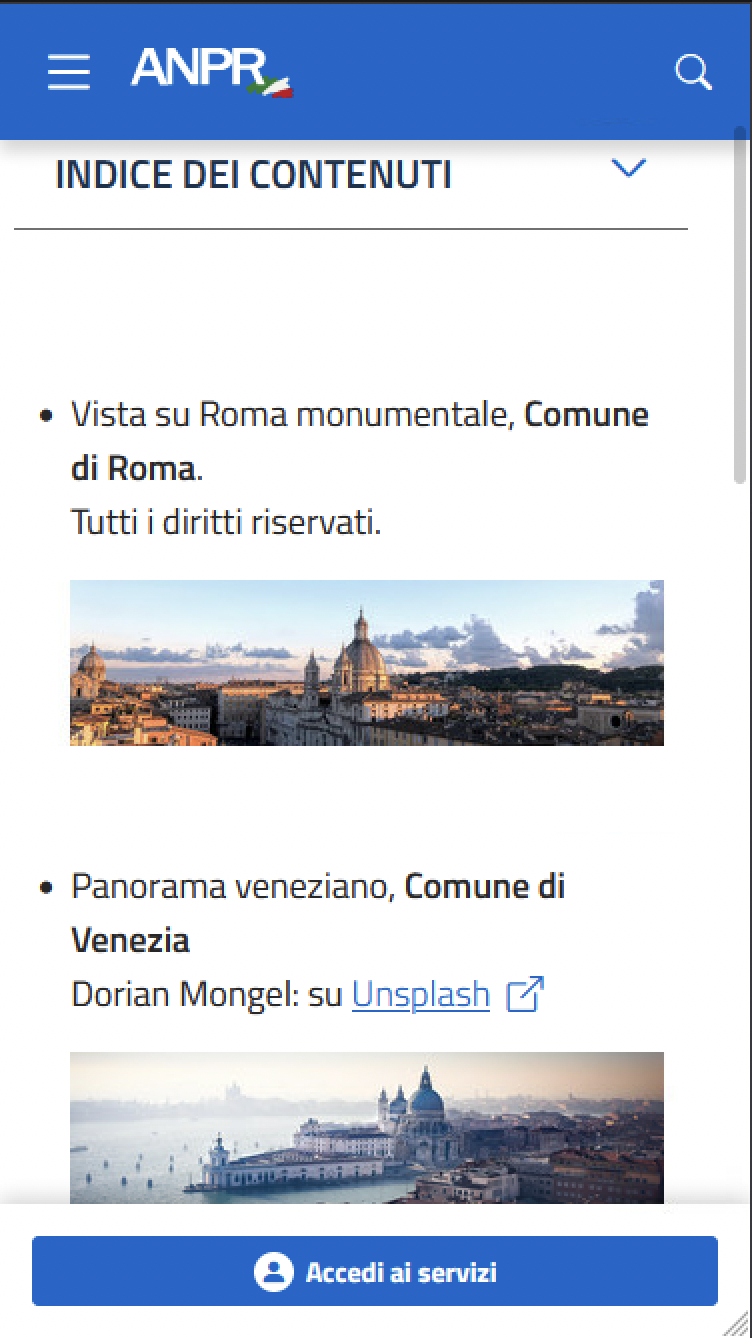 [WP] CREDITI, INFORMATIVA PRIVACY indice di pagina da mobile · Issue 102 · teamdigitale